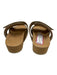 Theory Shoe Size 38 Gold Tone Leather Upper Metallic Velcro Strap Slide Sandals Gold Tone / 38