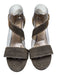 Stuart Weitzman Shoe Size 8.5 Silver & Gold textile upper Shimmer Sandals Silver & Gold / 8.5