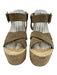 Celine Shoe Size 38 Olive Taupe & Beige Leather Upper Criss Cross Sandals Olive Taupe & Beige / 38