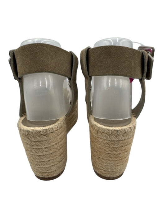 Celine Shoe Size 38 Olive Taupe & Beige Leather Upper Criss Cross Sandals Olive Taupe & Beige / 38