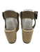 Celine Shoe Size 38 Olive Taupe & Beige Leather Upper Criss Cross Sandals Olive Taupe & Beige / 38