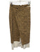 Rejina Pyo Size 8 Tan, Black, White Cotton Denim High Rise Animal Print Skirt Tan, Black, White / 8