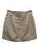 KHY Size 4 Beige Polyester Blend Back Zip Mini Skirt Beige / 4