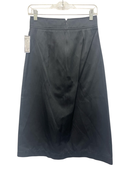 G. Label by Goop Size 4 Black Polyester Blend High Rise Satin Slit Maxi Skirt Black / 4