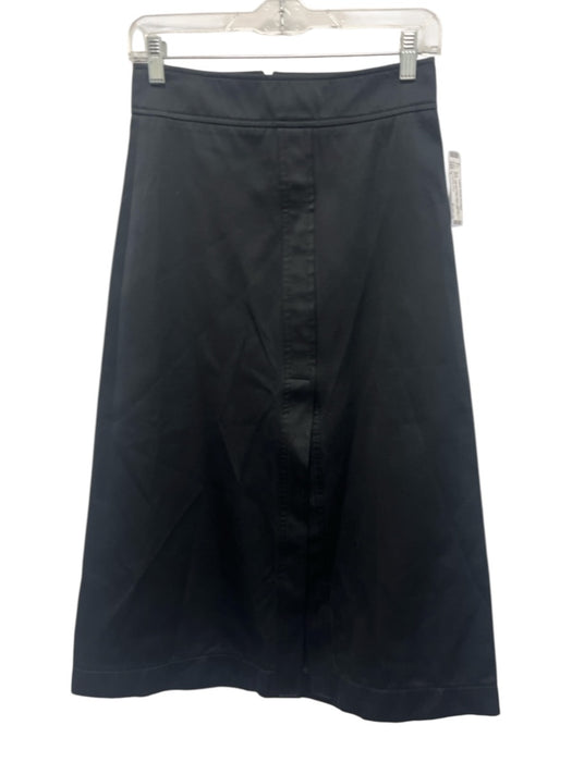 G. Label by Goop Size 4 Black Polyester Blend High Rise Satin Slit Maxi Skirt Black / 4