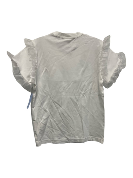Noir Kei Ninomiya Size Medium White Cotton Short Sleeve Ruffle Overlay Top White / Medium