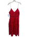 Nicholas Size 6 Red Polyester Spaghetti Strap Floral Lace Pleated Midi Dress Red / 6