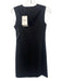 Theory Size 0 Black Wool Blend Sleeveless Back Zip Darted Below knee Dress Black / 0