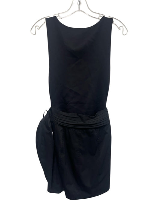 Ronny Kobo Size Small Navy Blue Nylon Blend Sleeveless Pleated Satin Scoop Dress Navy Blue / Small