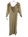 A.L.C. Size 8 Beige Viscose Blend Long puff sleeve Ruched Shirred Maxi Dress Beige / 8