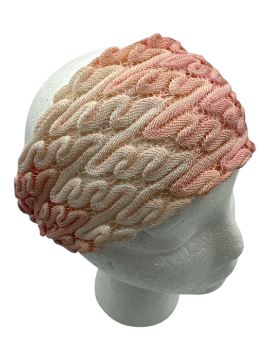 Missoni Pink, White, Red Knit Abstract Headband Pink, White, Red