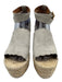 Chloe Shoe Size 39 Gray Leather Upper Raffia Scalloped Ankle Wrap Espadrille Gray / 39