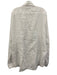 Big Flower Size XXL White Linen Solid Button Down Men's Long Sleeve Shirt White / XXL