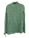 Big Flower Size XL Green Linen Solid Button Down Men's Long Sleeve Shirt Green / XL