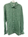 Big Flower Size XL Green Linen Solid Button Down Men's Long Sleeve Shirt Green / XL