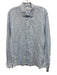 Big Flower Size XL Light blue Linen Solid Button Down Men's Long Sleeve Shirt Light blue / XL