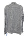 Big Flower Size XL Purple & White Linen Striped Button Down Long Sleeve Shirt Purple & White / XL