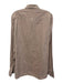 Big Flower Size XL Beige Cotton Solid Button Down Men's Long Sleeve Shirt Beige / XL