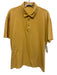Ermenegildo Zegna Size XL Yellow Cotton Solid Polo Men's Short Sleeve Yellow / XL