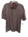 Ermenegildo Zegna Size XL Orange & Gray Cotton Striped Polo Men's Short Sleeve Orange & Gray / XL