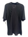 Y3 Size XL Black & White Polyester Solid Polo Men's Short Sleeve Black & White / XL