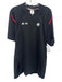 Y3 Size XL Black & White Polyester Solid Polo Men's Short Sleeve Black & White / XL