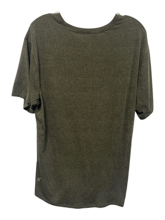 Lululemon Size Est XL Green Polyester Blend Solid Curved Hem Men's Short Sleeve Green / Est XL