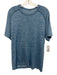 Lululemon Size XL Blue & White Polyester Blend T shirt Athleisure Short Sleeve Blue & White / XL