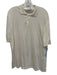 Big Flower Size M White Cotton Solid Polo Men's Short Sleeve White / M