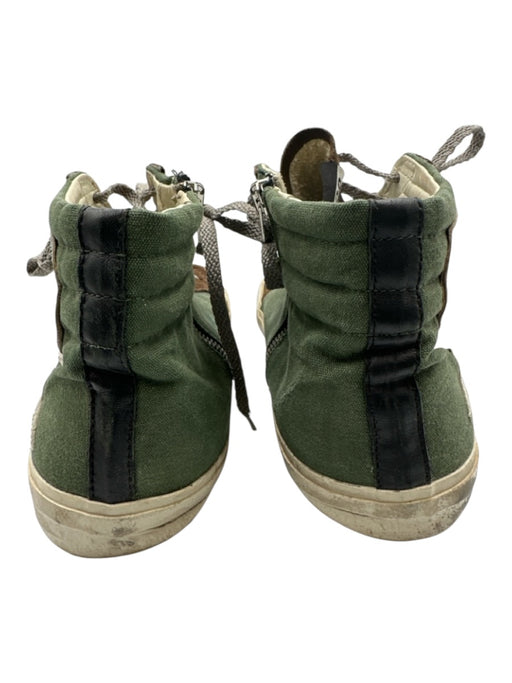 Golden Goose Shoe Size 45 Green, Brown & White Leather High Top Men's Shoes Green, Brown & White / 45