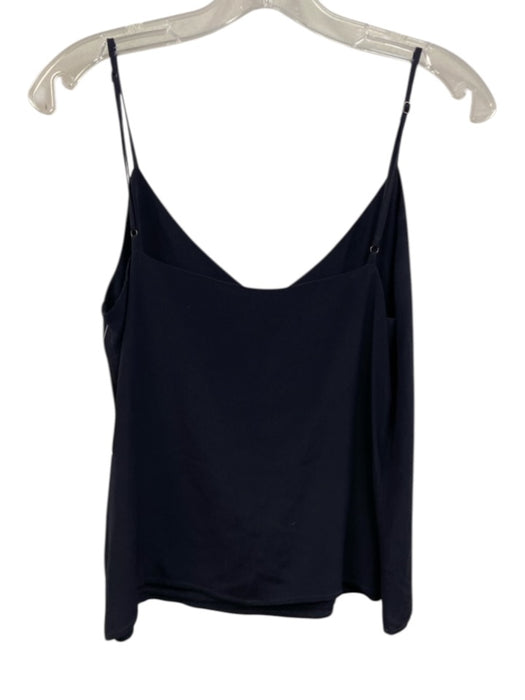 L'agence Size XS Navy Blue Silk Spaghetti Strap V Neck Camisole Tank Top Navy Blue / XS