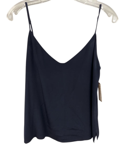 L'agence Size XS Navy Blue Silk Spaghetti Strap V Neck Camisole Tank Top Navy Blue / XS