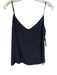 L'agence Size XS Navy Blue Silk Spaghetti Strap V Neck Camisole Tank Top Navy Blue / XS