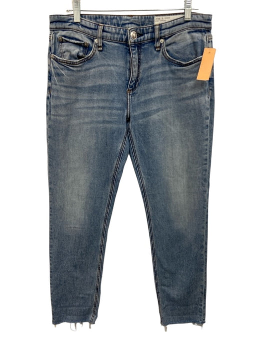 Rag & Bone Size 29 Light Wash Cotton Blend Denim Raw Hem Button & Zip Fly Jeans Light Wash / 29