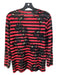 Proenza Schouler Size XS Red & Black Print Cotton Stripe Long Sleeve Top Red & Black Print / XS