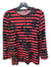 Proenza Schouler Size XS Red & Black Print Cotton Stripe Long Sleeve Top Red & Black Print / XS