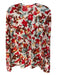 Proenza Schouler Size M Cream, Red, Yellow Cotton Abstract Long Sleeve Top Cream, Red, Yellow / M