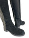 Stuart Weitzman Shoe Size 8.5 Black & Silver Suede Elastic Rhinestone Boots Black & Silver / 8.5