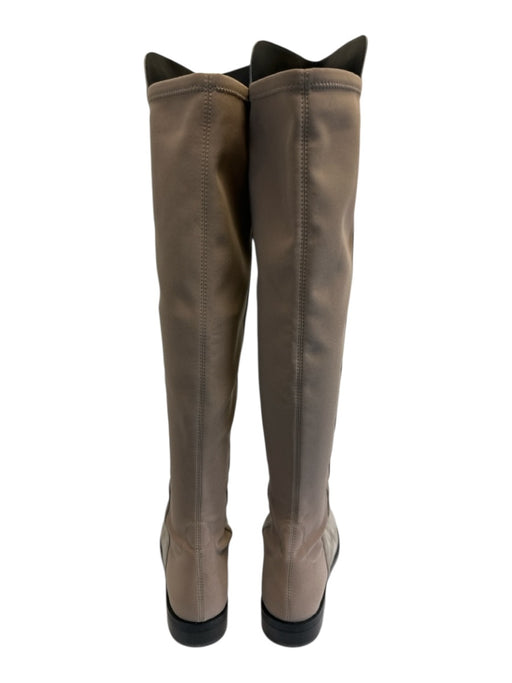 Stuart Weitzman Shoe Size 8.5 Tan Beige Suede Elastic Low Stacked Heel Boots Tan Beige / 8.5