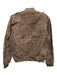 Blank NYC Size S Brown Leather Seam Detail Epaulettes Zip Pocket Bomber Jacket Brown / S