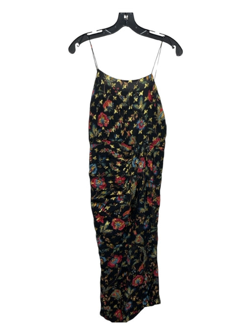 Derek Lam 10 Crosby Size 4 Black & Multi Viscose & Metallic Pleated Dress Black & Multi / 4