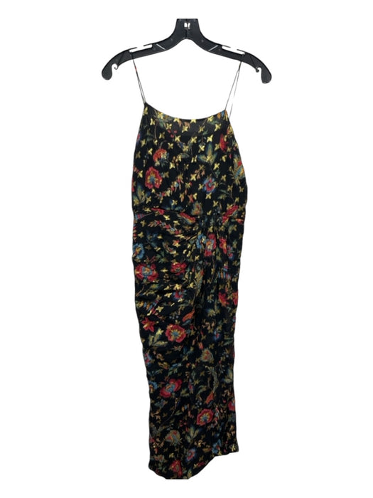 Derek Lam 10 Crosby Size 4 Black & Multi Viscose & Metallic Pleated Dress Black & Multi / 4