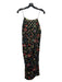 Derek Lam 10 Crosby Size 4 Black & Multi Viscose & Metallic Pleated Dress Black & Multi / 4