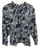 The Great Size 2 Navy Cotton Blend Keyhole Back Long Sleeve Floral Print Top Navy / 2