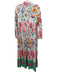 Zara Size S Cream, Green, Multi Cotton Abstract Leaves Button Down Maxi Dress Cream, Green, Multi / S