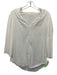 COS Size 8 White Cotton Blend shirred detail V Neck Long Sleeve Top White / 8