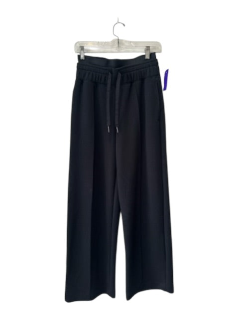 Spanx Size S Black Modal Blend Elastic & Drawstring Waist Pintuck Front Pants Black / S