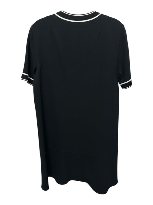 Rag & Bone Size S Black & White Triacetate Blend Contrast Piping T Shirt Dress Black & White / S