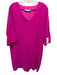 Trina Turk Size M Fuchsia Polyester Blend V Neck 1/2 Sleeve Dress Fuchsia / M