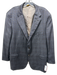 Hickey Freeman Gray, Black & Blue Wool Plaid 2 Button Men's Blazer Gray, Black & Blue / 48